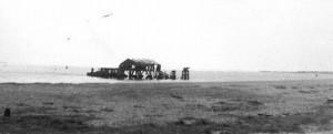 The remains of the pier in 1973