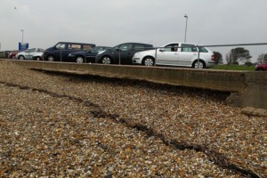 Damage to the promenade