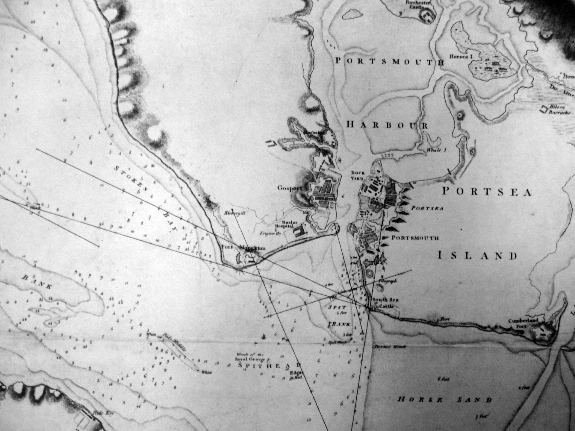 OLD ORDNANCE SURVEY MAP ALVERSTOKE STOKES BAY 1931 GOSPORT PARK FORT GILKICKER 