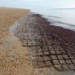 D Day Hard G4 Flexible concrete matting exposed during extremely low tide in 2011