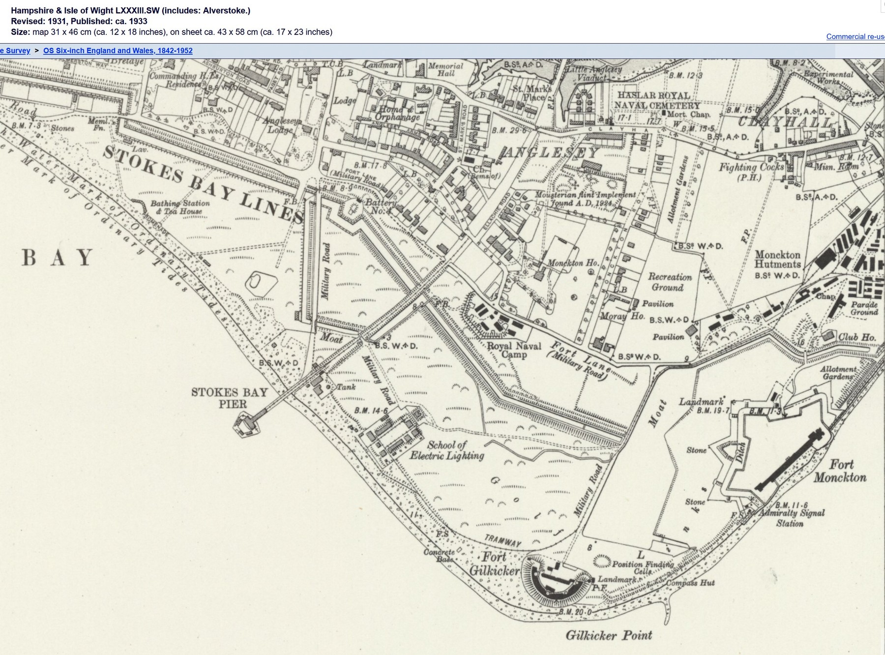 Gilkicker Map 1931